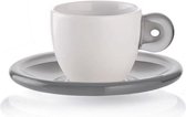 Guzzini Gocce Set van 2 Espressokop & -schotel - Grijs