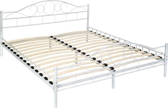 Beste bol.com | Bedframe metalen bed frame met lattenbodem 200*180 cm 401726 KB-24
