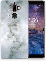 Nokia 7 Plus Uniek TPU Hoesje Painting Grey