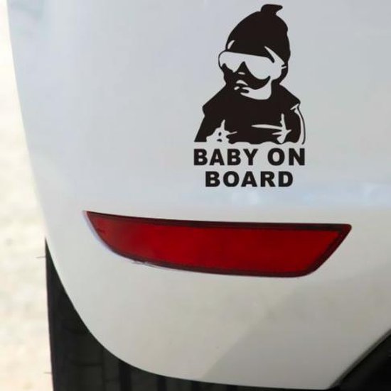 Baby On Board - Baby Aan Boord Auto Sticker - Zwart autosticker