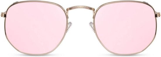 Zonnebril goud roze - Goud montuur - Roze glazen - Spiegel glazen - Vrouwen  - Zomer -... | bol.com