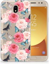 Coque Smartphone pour Samsung Galaxy J5 2017 Coque Roses Papillon
