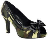 Camouflage peep toe pumps 41