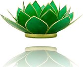 Lotus waxine licht houder groen hart chakra