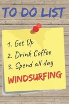 To Do List Windsurfing Blank Lined Journal Notebook