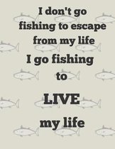 I don't go fishing to escape from my life I go fishing to LIVE my life