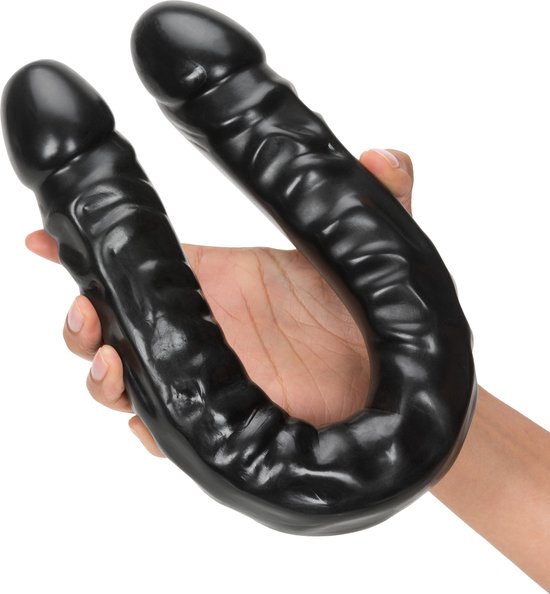 Zwarte dubbel dildo