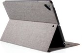 Shop4 - iPad Air (2013) Hoes - Book Cover Denim en Leer Bruin