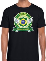 Zwart Brazil drinking team t-shirt heren M