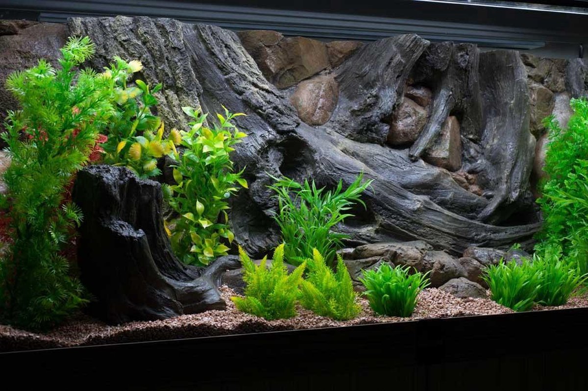 bol.com | Aquarium-Terrarium achterwand type Amazone 150*50 in 2 delen