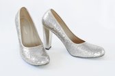 Glitter schoen dames zilver