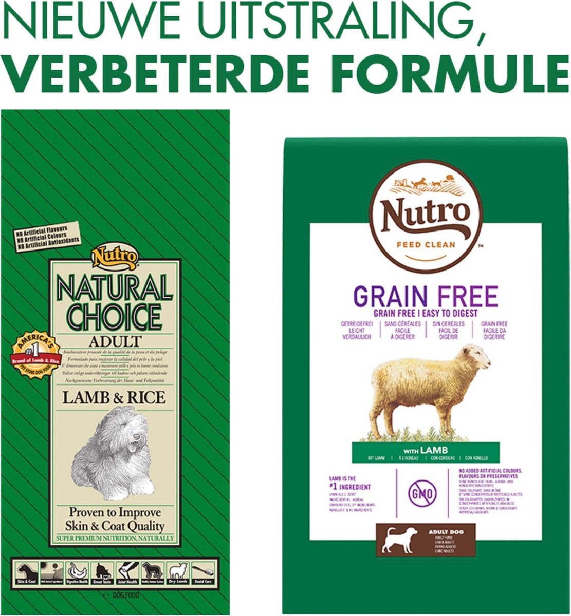 Nutro Choice Dog Adult - Lam & Rijst - Hondenvoer - 2 kg | bol.com