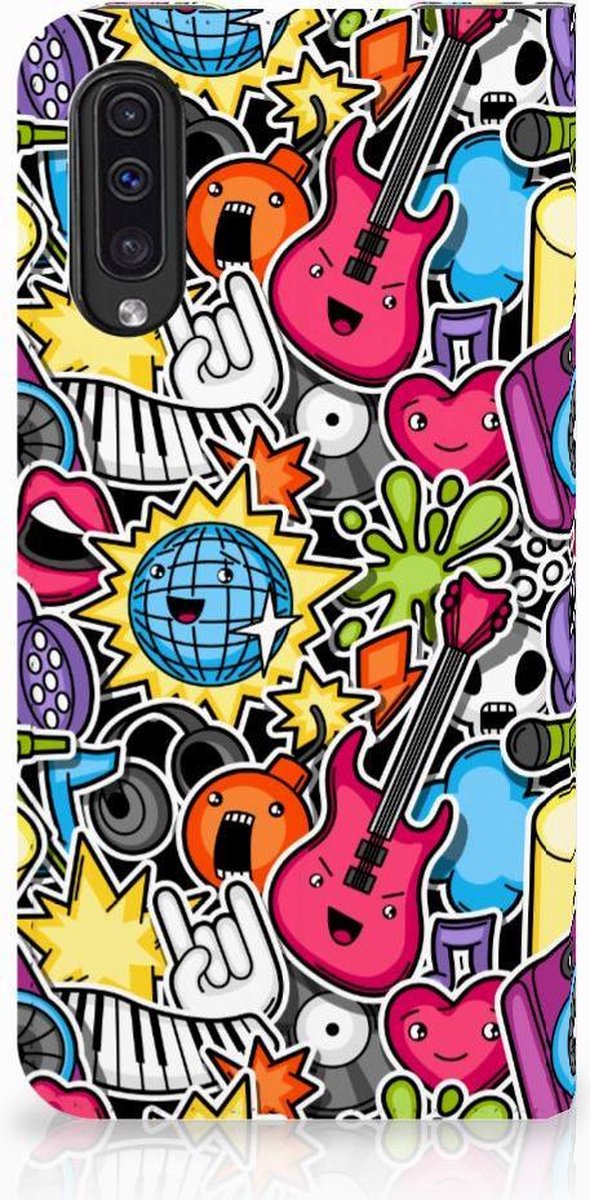 Standcase Hoesje voor Samsung Galaxy A50 Hippe Standcase Punk Rock