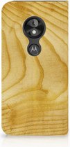 Motorola Moto E5 Play Uniek Standcase Hoesje Licht Hout