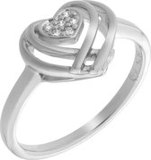 Orphelia ZR-7368/60 - Ring Heart - Zilver 925 - Zirkonia - Maat 60