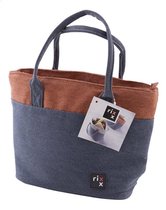 Rixx Lunchtas donkerblauw oranje 33cm