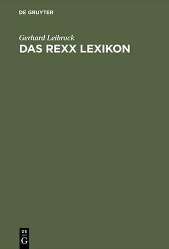 Das REXX Lexikon - cover