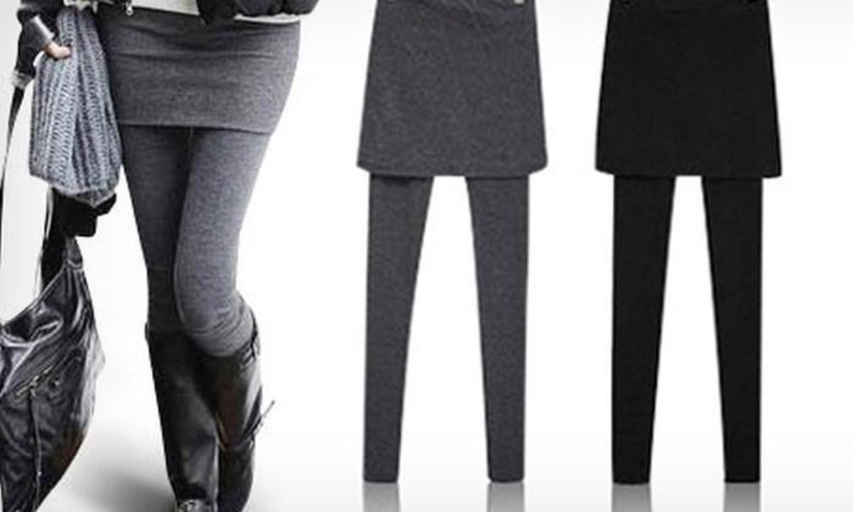 Gezag Gehakt Blanco Skirt legging - legging met rok - Grijs - One Size | bol.com