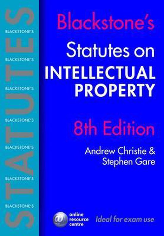 Bol Com Blackstone S Statutes On Intellectual Property 9780199288267 Andrew Christie Boeken