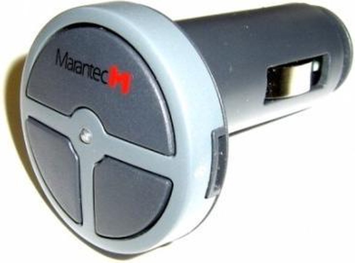 Marantec Digital 323 Sigarettenaansteker Zender - 433,92 Mhz - 3-Kanaals Wandzender - Geschikt voor Marantec Motoren - Grijs