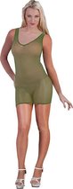 Funny Fashion - Jaren 80 & 90 Kostuum - Spannende Visnet Body Leger Groen - Vrouw - groen - One Size - Carnavalskleding - Verkleedkleding