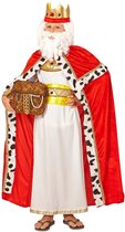 Widmann - Koning Prins & Adel Kostuum - Koning Midas - Jongen - rood - Maat 140 - Carnavalskleding - Verkleedkleding