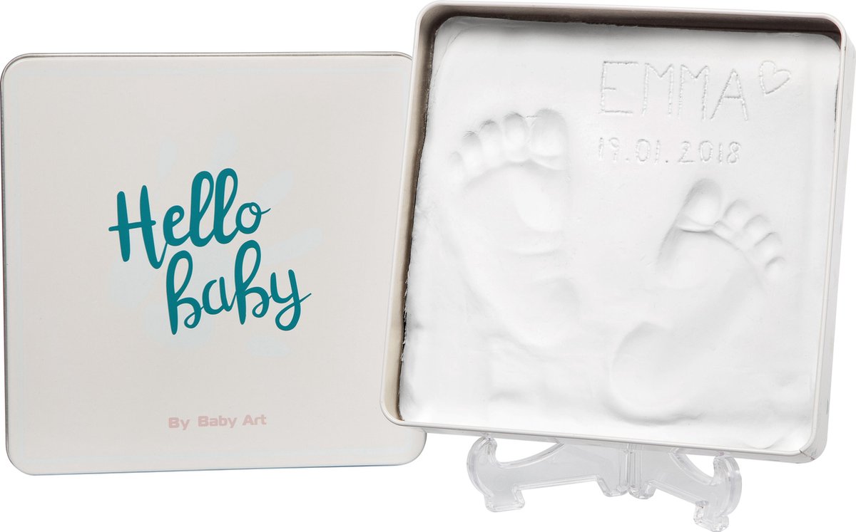 Goedkoopste Baby Art Magix Box - Doosje met gipsafdruk - Vierkant - Wit