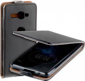 MP case zwart eco lederen flip case Sony Xperia XZ2 Compact flip case hoesje