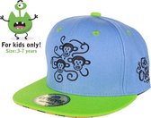 Creepz Kids Snapback Cap Hanging Chimps Blue Green