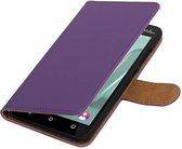 Bookstyle Wallet Case Hoesjes voor Wiko Lenny 2 Paars