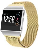 KELERINO. Milanees bandje voor Fitbit Ionic Magneetsluiting - Goud - Small