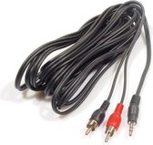KRAM XA297 audio kabel 5 m 3.5mm Zwart, Rood