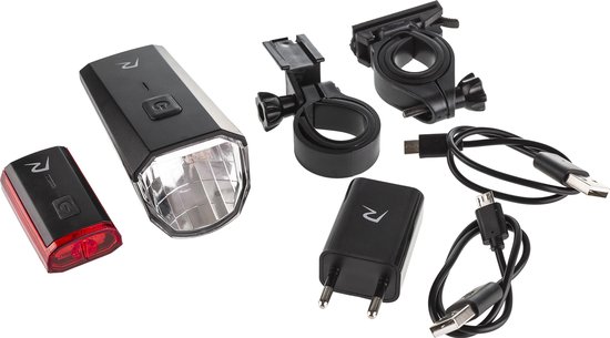 Rohtar Fietsverlichting set - Oplaadbare USB Fietslamp met Adapter - Rohtar