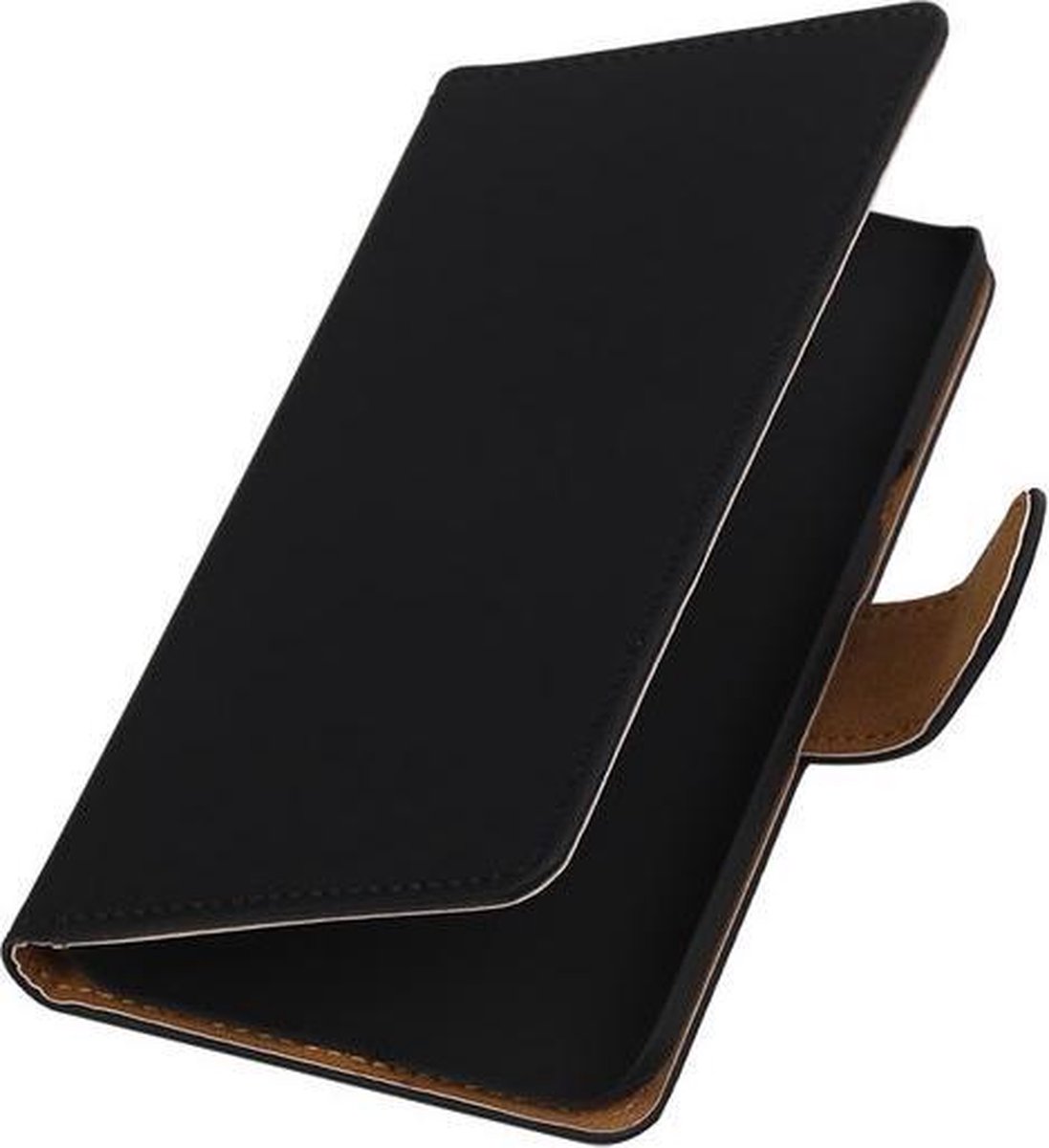 Samsung Galaxy J3 - Effen Zwart Booktype Wallet Hoesje