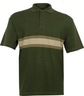 Heren poloshirt van ons merk Renato Baldi Groen met streep Maat L