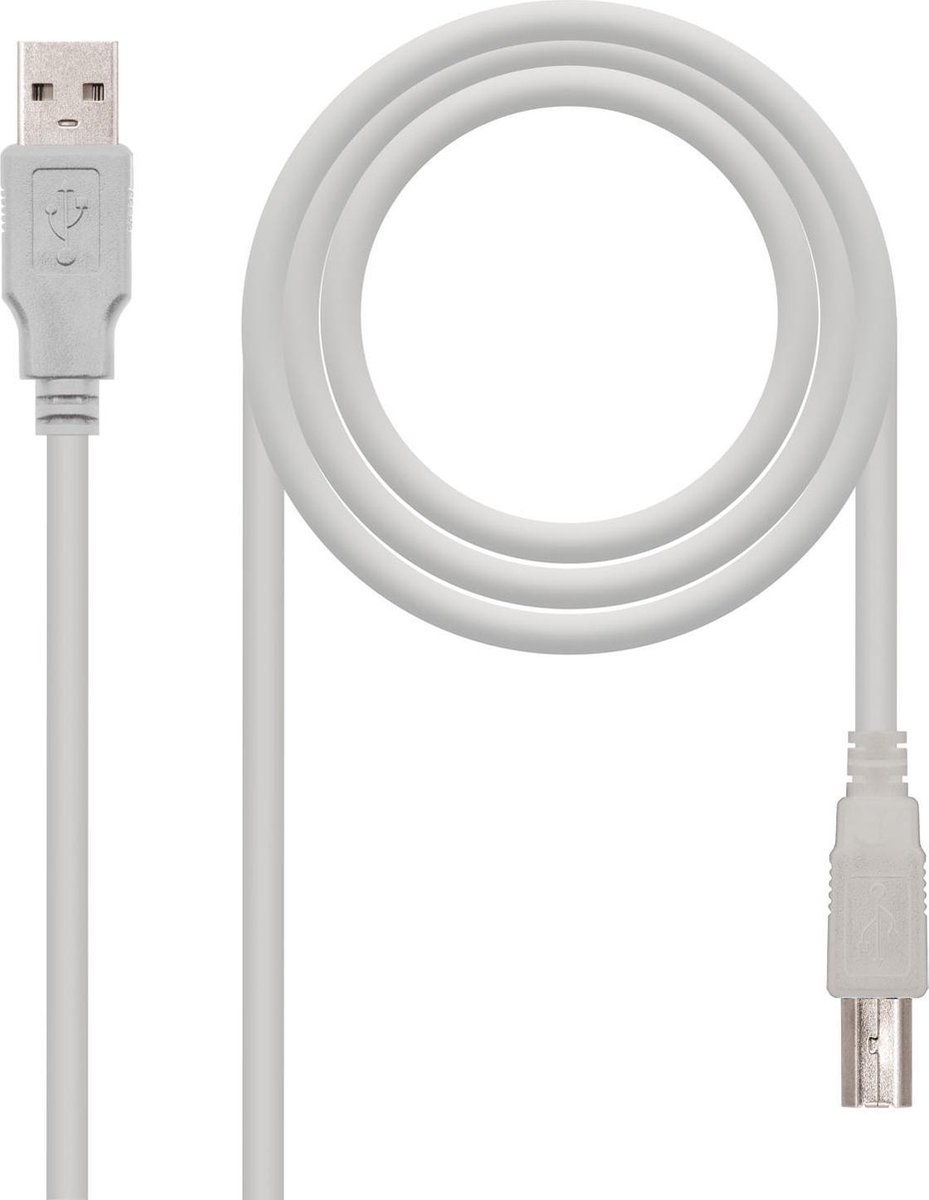 USB 2.0 Cable NANOCABLE Beige