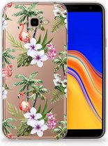 TPU Siliconen backcover Geschikt voor Samsung Galaxy J4 Plus (2018) Design Flamingo Palms