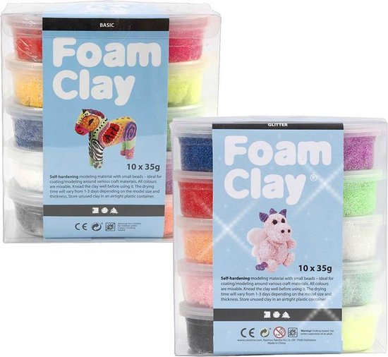 Foam Clay Glitter x gr + Foam Clay Pakket x 35 gr | bol.com