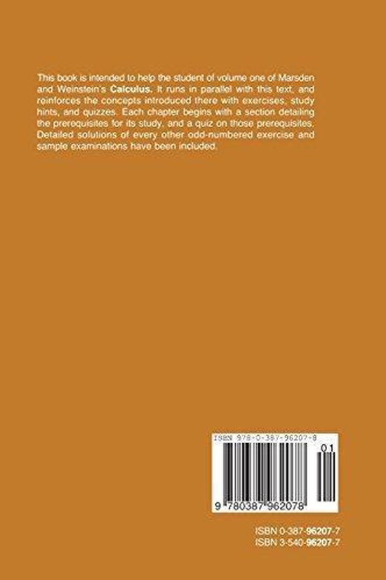 Student's Guide to Calculus by J. Marsden and A. Weinstein