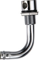 Ontluchtingsnippel verchroomd gebogen 16mm