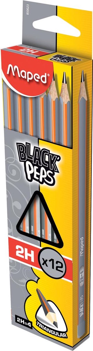 148x Maped potlood Black'Peps 2H, zonder gum