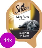 Sheba Alu Selection Kip/Lam - Kattenvoer - 44 x 85 g
