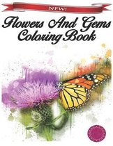 Flowers and Gems Coloring Book