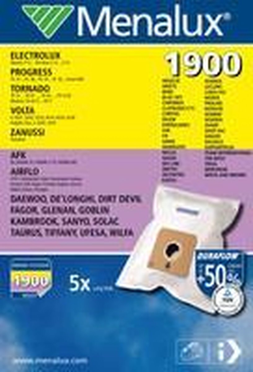 ELECTROLUX - STOFZUIGERZAK 1900 5 STUKS + 1 FILTER - 9001961276