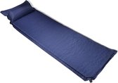 1x Zelfopblaasbare Slaapmat met Hoofdkussen - 200 x 66 cm - Blauw