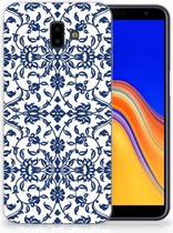 Geschikt voor Samsung Galaxy J6 Plus (2018) Uniek TPU Hoesje Flower Blue