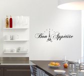 Muursticker - Bon Appetite - 40x113 - Zwart