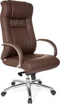 hjh office XXL FG 600 - Chaise de bureau - Charge lourde (charge jusqu'à 150 kg) - Similicuir - Marron