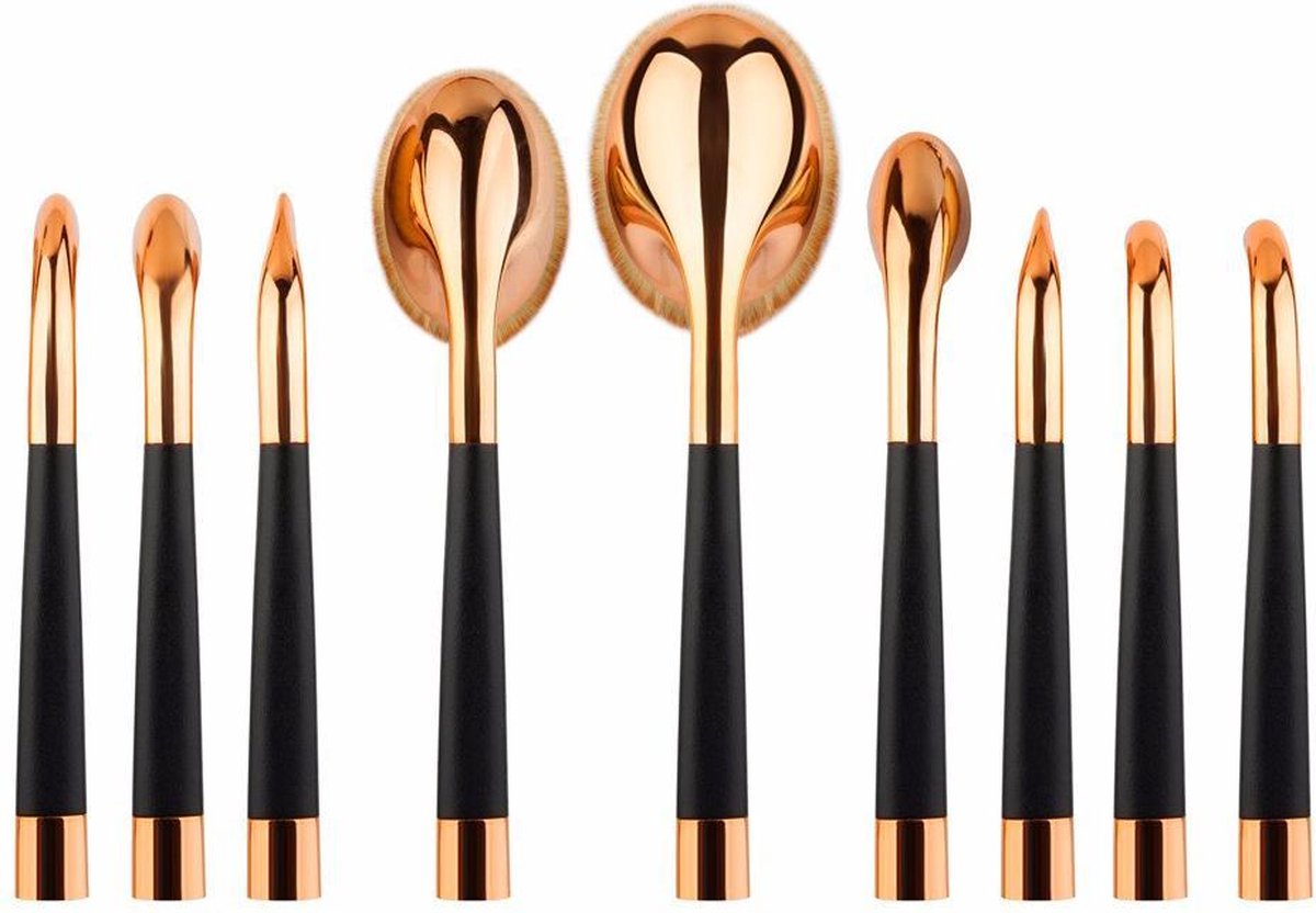 Evvie Deluxe Edition 9-delige Oval Brush set - Artistry make-up kwastenset - in Evvie Giftbox