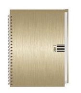 Wochen-Cheftimer A5, Alu gold - Kalender 2017